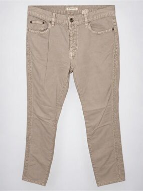 John Varvatos U.S.A. Women’s Beige Cotton Pants Size 34 Straight Leg Button Fly